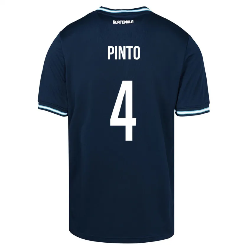 Danxen Børn Guatemala José Carlos Pinto #4 Blå Udebane Spillertrøjer 24-26 Trøje T-Shirt