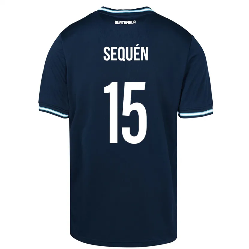 Danxen Børn Guatemala Marlon Sequén #15 Blå Udebane Spillertrøjer 24-26 Trøje T-Shirt