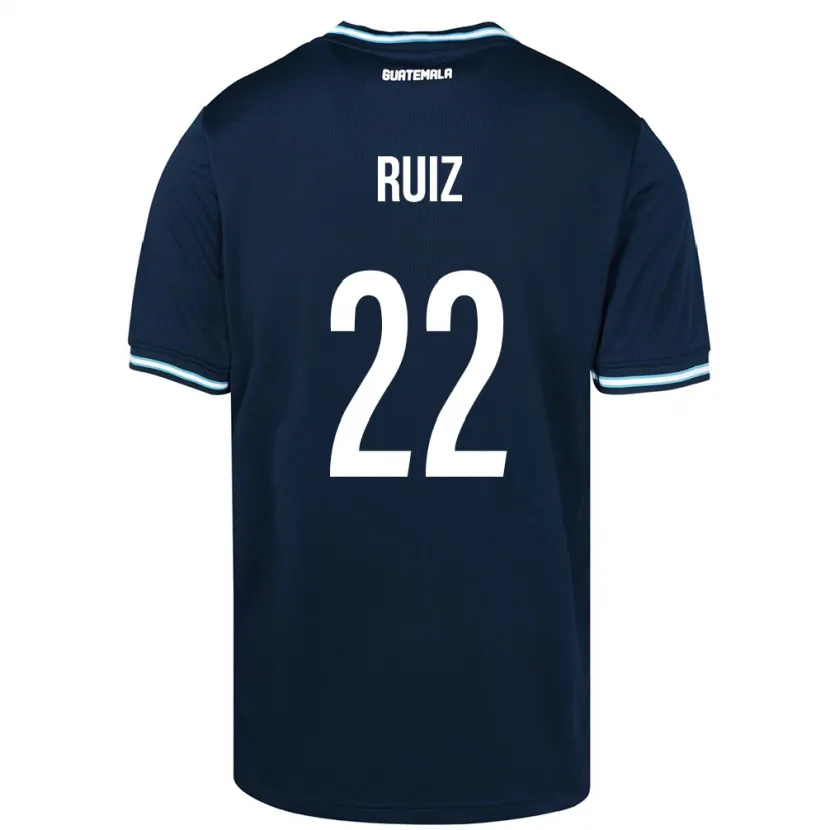 Danxen Børn Guatemala Kevin Ruiz #22 Blå Udebane Spillertrøjer 24-26 Trøje T-Shirt