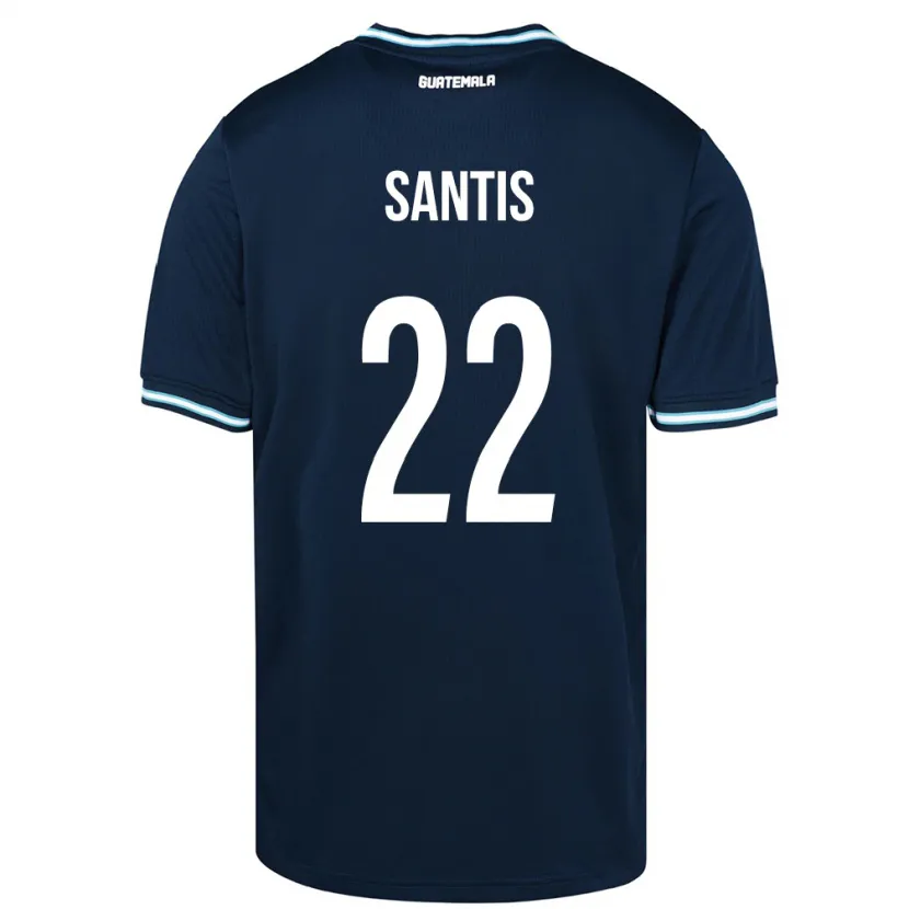 Danxen Børn Guatemala Diego Santis #22 Blå Udebane Spillertrøjer 24-26 Trøje T-Shirt