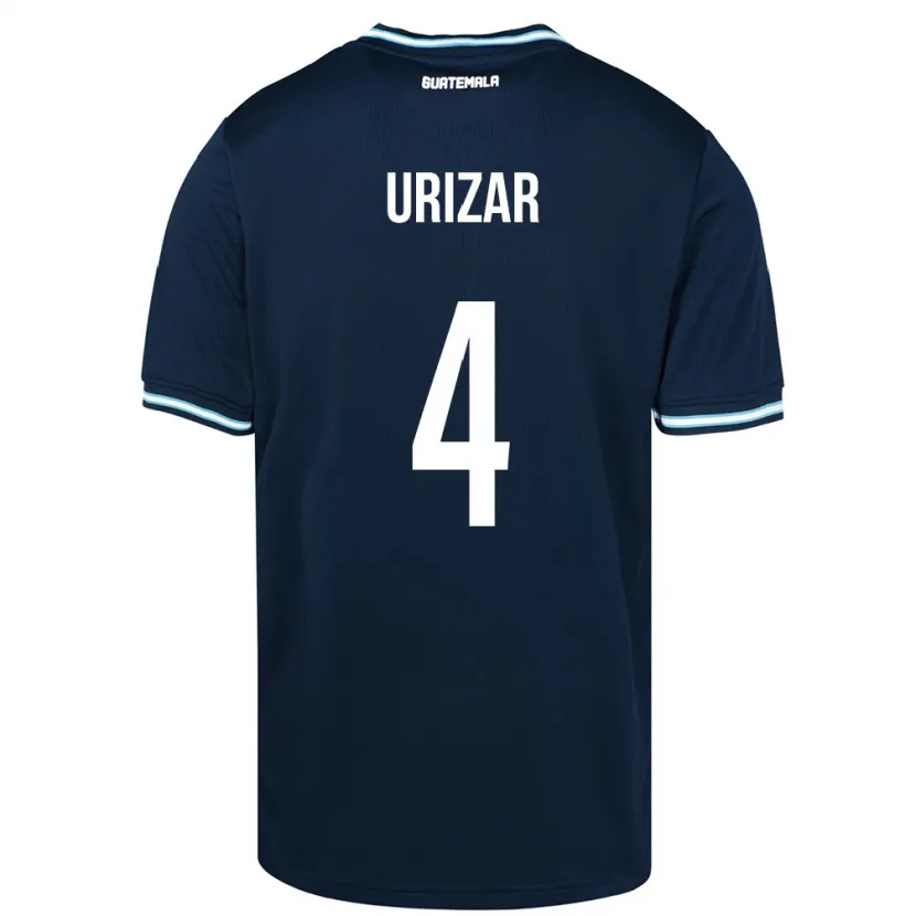 Danxen Børn Guatemala Jeshua Urizar #4 Blå Udebane Spillertrøjer 24-26 Trøje T-Shirt