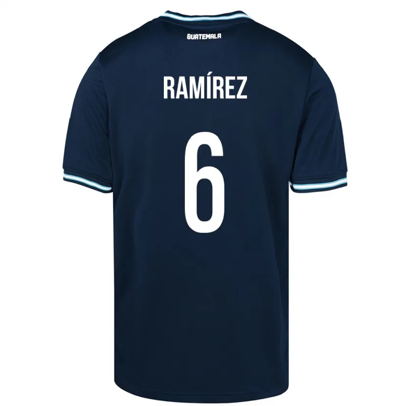 Danxen Børn Guatemala Kevin Ramírez #6 Blå Udebane Spillertrøjer 24-26 Trøje T-Shirt