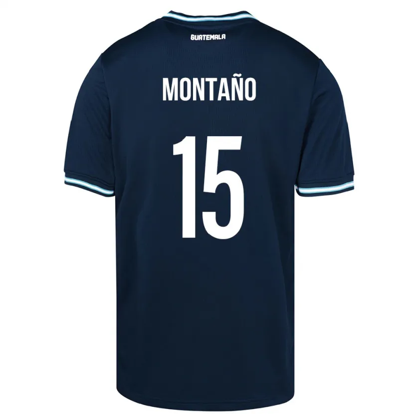 Danxen Børn Guatemala Figo Montaño #15 Blå Udebane Spillertrøjer 24-26 Trøje T-Shirt