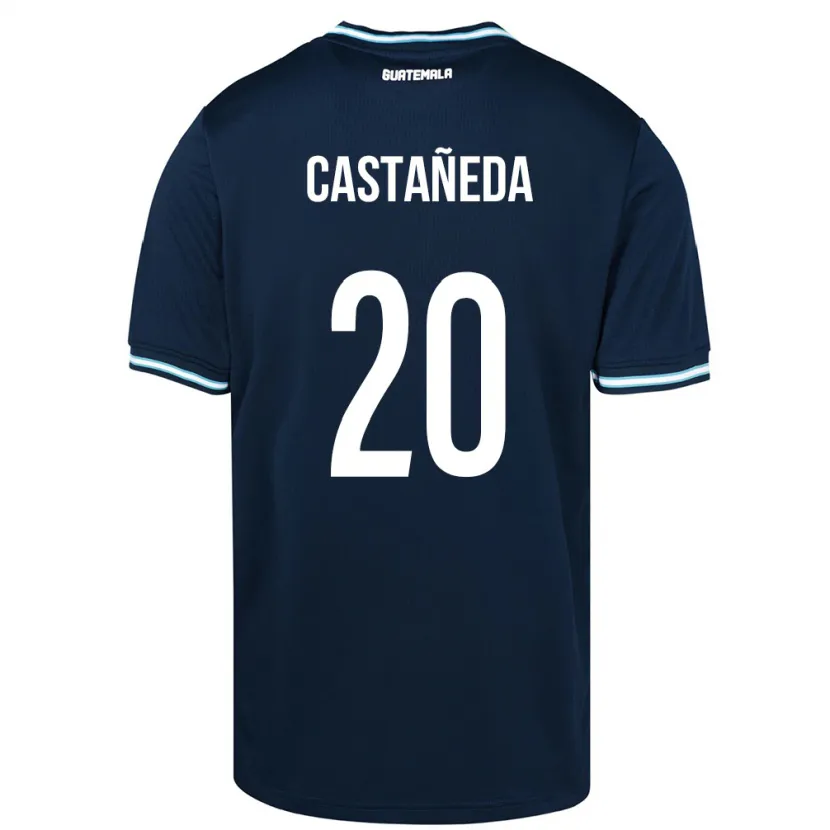 Danxen Børn Guatemala Brayam Castañeda #20 Blå Udebane Spillertrøjer 24-26 Trøje T-Shirt