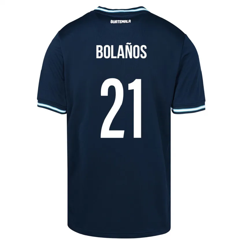 Danxen Børn Guatemala Diego Bolaños #21 Blå Udebane Spillertrøjer 24-26 Trøje T-Shirt