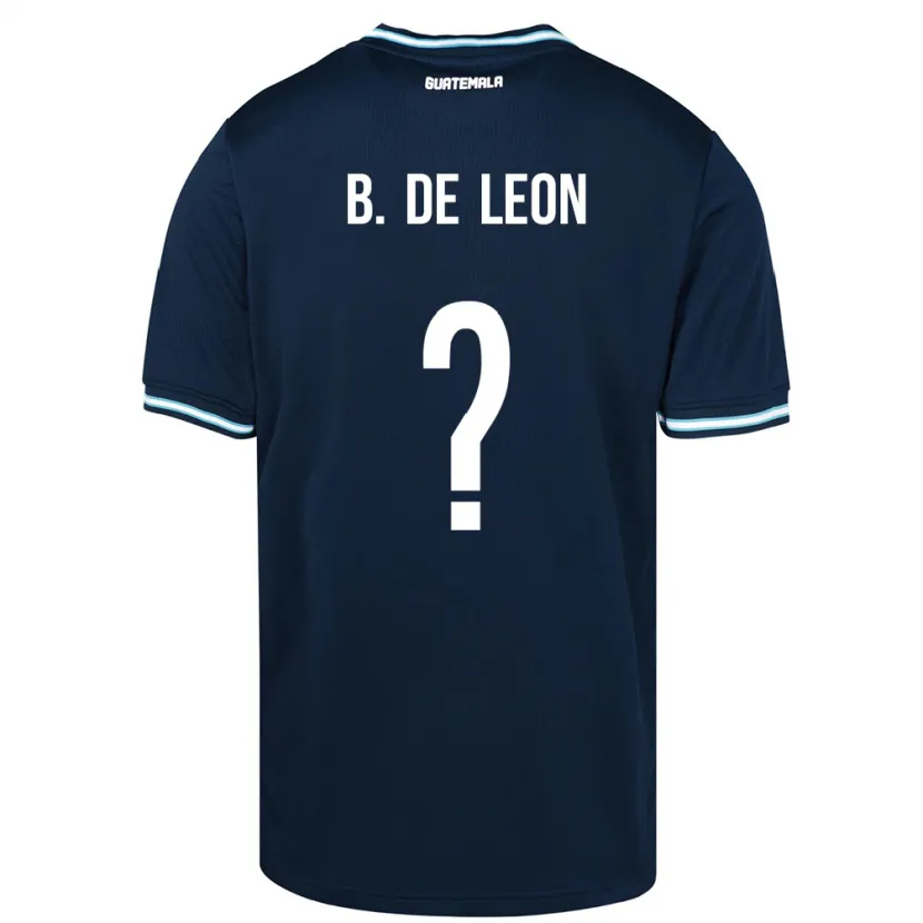 Danxen Børn Guatemala Brandon De Leon #0 Blå Udebane Spillertrøjer 24-26 Trøje T-Shirt