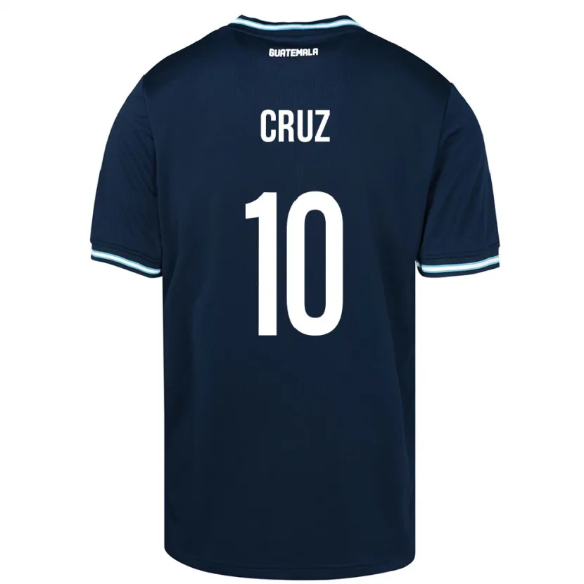 Danxen Børn Guatemala Axel De La Cruz #10 Blå Udebane Spillertrøjer 24-26 Trøje T-Shirt