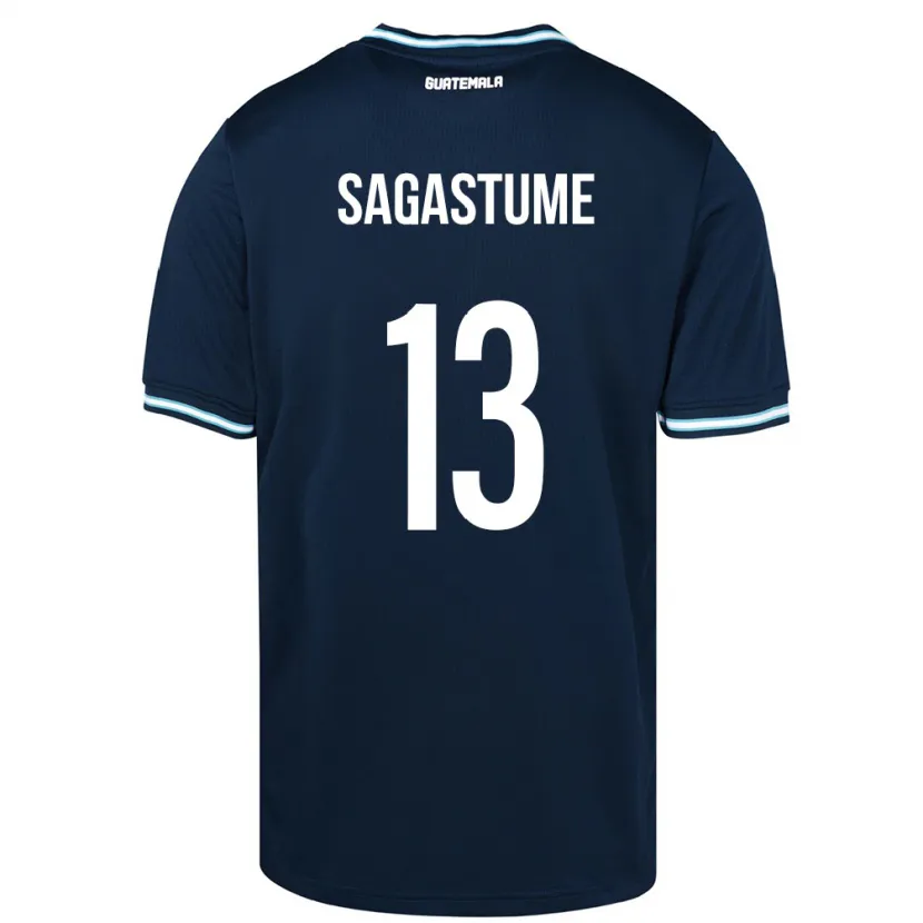 Danxen Børn Guatemala Selvin Sagastume #13 Blå Udebane Spillertrøjer 24-26 Trøje T-Shirt