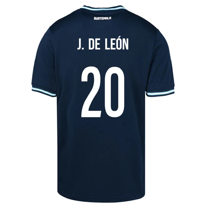 Danxen Børn Guatemala Jorge De León #20 Blå Udebane Spillertrøjer 24-26 Trøje T-Shirt