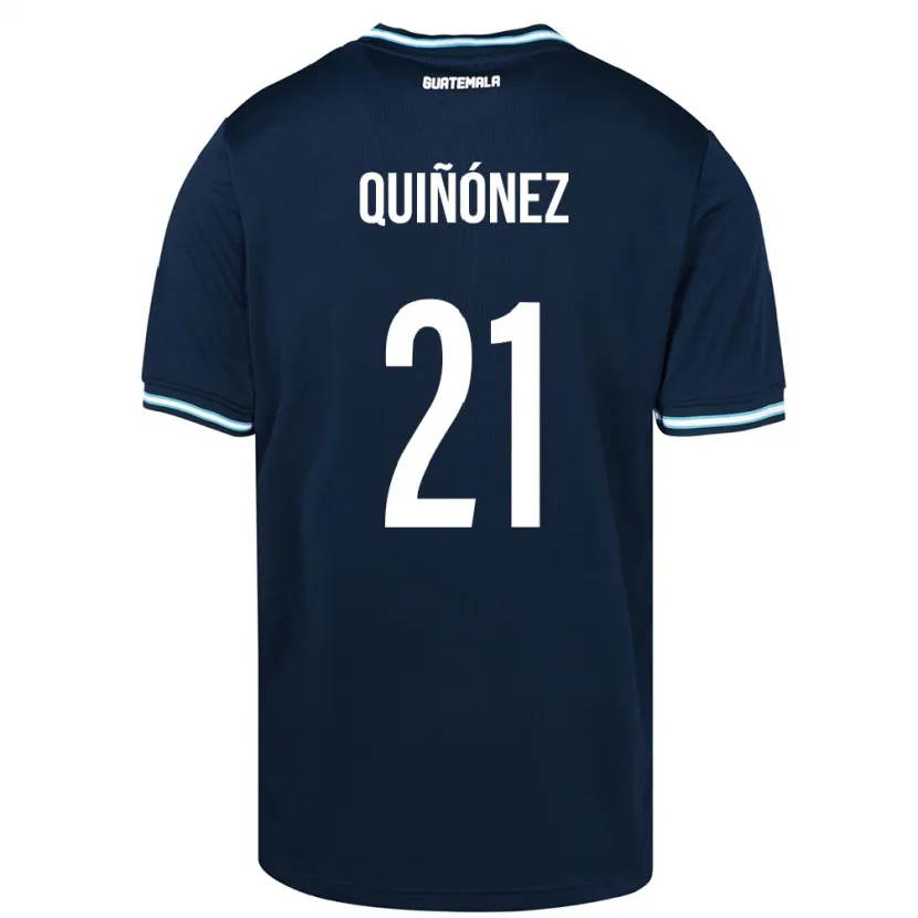 Danxen Børn Guatemala Andrea Quiñónez #21 Blå Udebane Spillertrøjer 24-26 Trøje T-Shirt