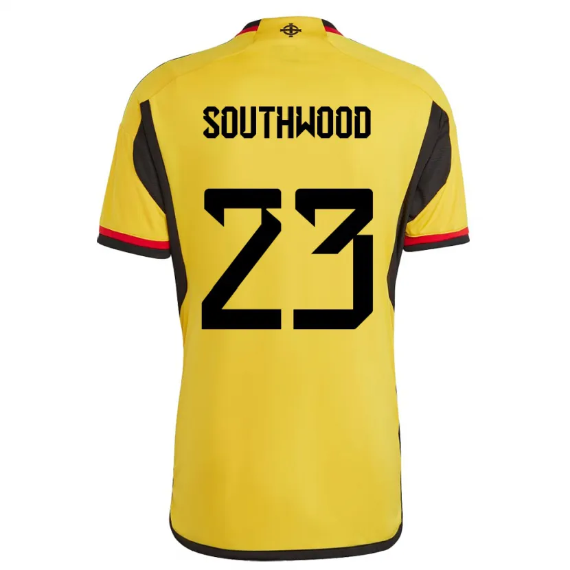 Danxen Børn Nordirland Luke Southwood #23 Hvid Udebane Spillertrøjer 24-26 Trøje T-Shirt