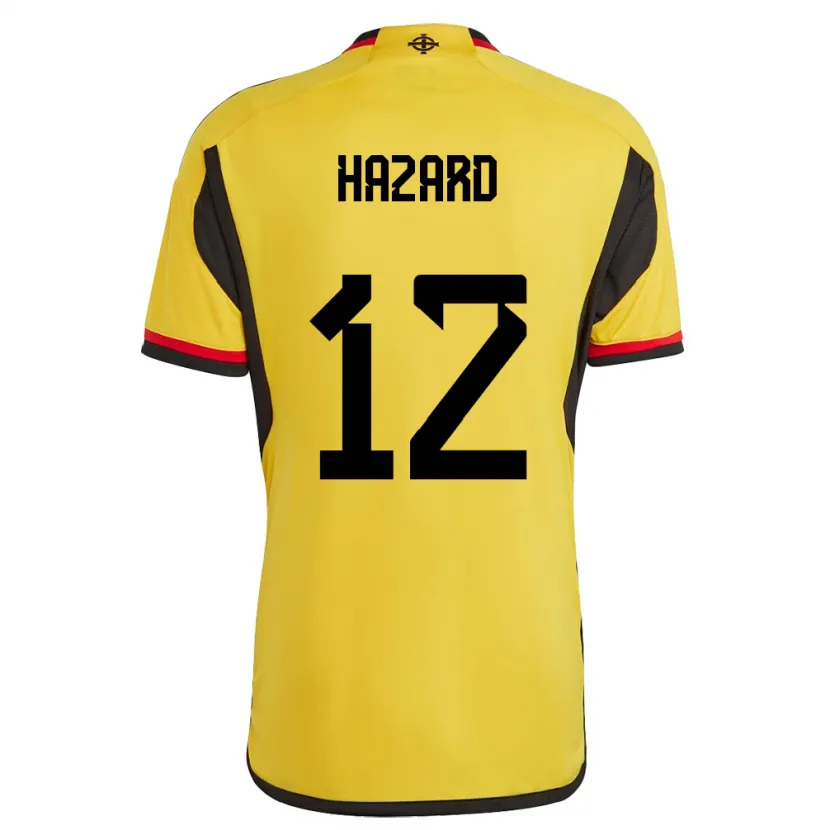 Danxen Børn Nordirland Conor Hazard #12 Hvid Udebane Spillertrøjer 24-26 Trøje T-Shirt