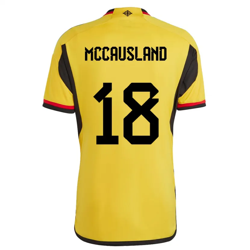 Danxen Børn Nordirland Ross Mccausland #18 Hvid Udebane Spillertrøjer 24-26 Trøje T-Shirt