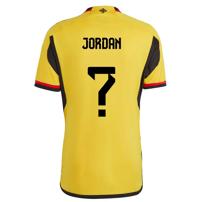 Danxen Børn Nordirland Reece Jordan #0 Hvid Udebane Spillertrøjer 24-26 Trøje T-Shirt