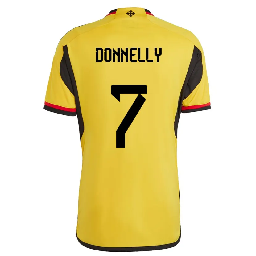 Danxen Børn Nordirland Caolan Donnelly #7 Hvid Udebane Spillertrøjer 24-26 Trøje T-Shirt