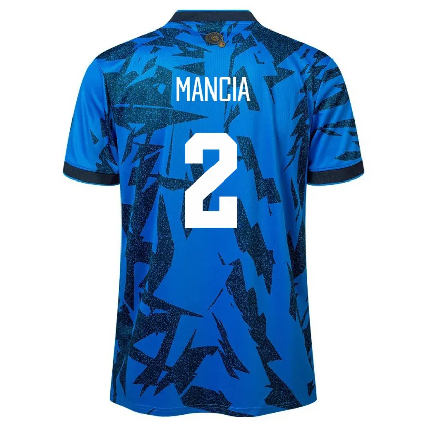 Danxen Mænd El Salvador Steven Mancia #2 Blå Hjemmebane Spillertrøjer 24-26 Trøje T-Shirt