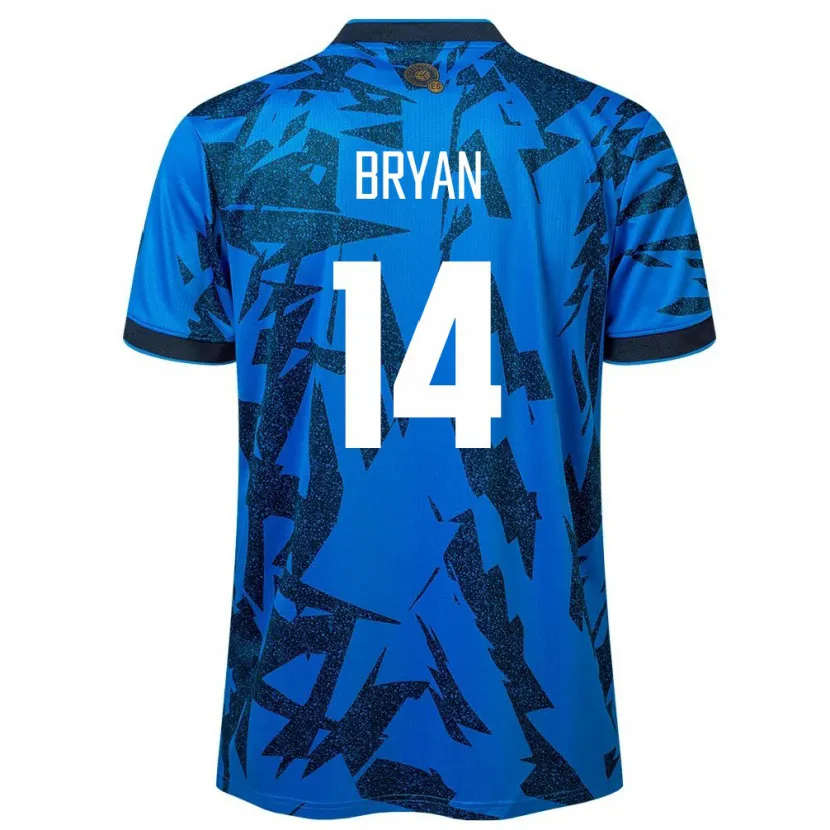 Danxen Mænd El Salvador Bryan Vásquez #14 Blå Hjemmebane Spillertrøjer 24-26 Trøje T-Shirt