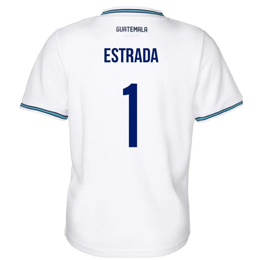 Danxen Mænd Guatemala Alexia Estrada #1 Hvid Hjemmebane Spillertrøjer 24-26 Trøje T-Shirt