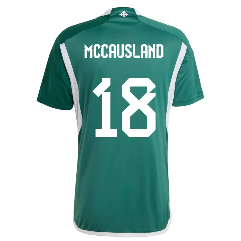 Danxen Mænd Nordirland Ross Mccausland #18 Grøn Hjemmebane Spillertrøjer 24-26 Trøje T-Shirt