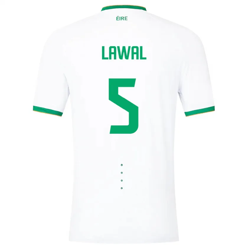 Danxen Mænd Irland Bosun Lawal #5 Hvid Udebane Spillertrøjer 24-26 Trøje T-Shirt