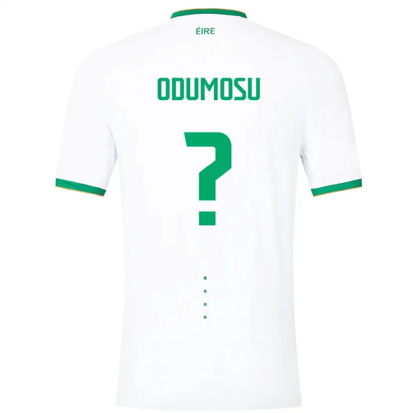 Danxen Mænd Irland David Odumosu #0 Hvid Udebane Spillertrøjer 24-26 Trøje T-Shirt