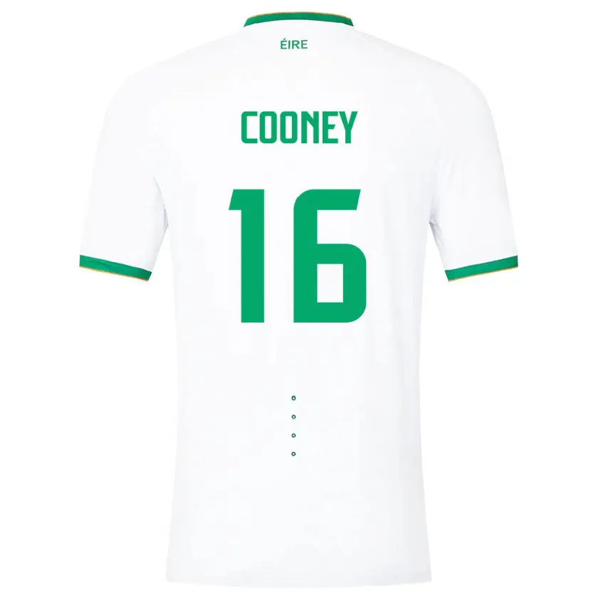 Danxen Mænd Irland Oisin Cooney #16 Hvid Udebane Spillertrøjer 24-26 Trøje T-Shirt