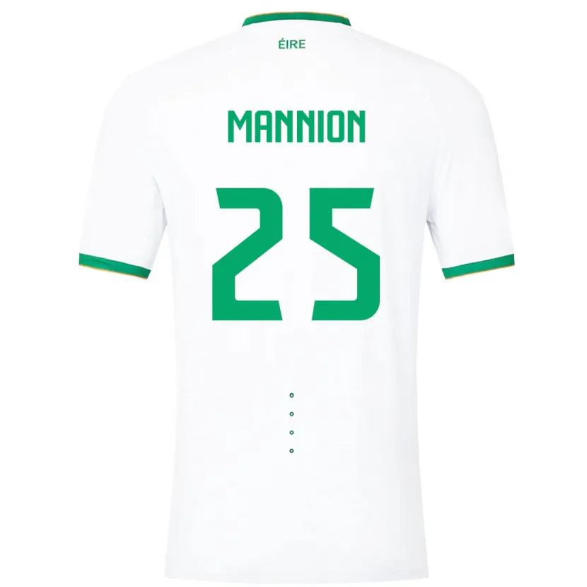 Danxen Mænd Irland Aoife Mannion #25 Hvid Udebane Spillertrøjer 24-26 Trøje T-Shirt