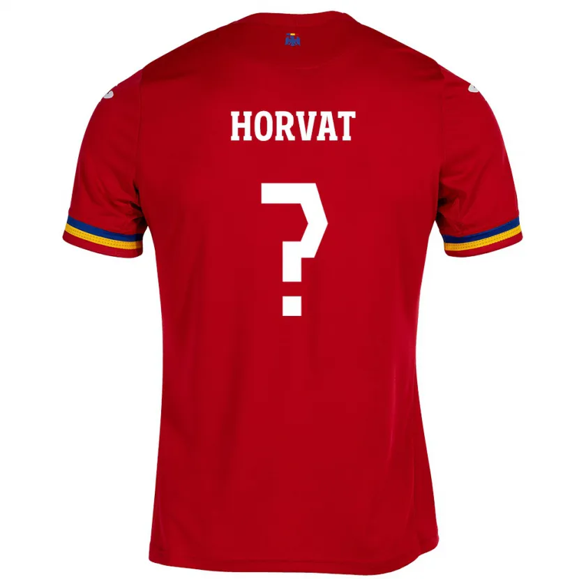 Danxen Mænd Rumænien Eneas Horvat #0 Rød Udebane Spillertrøjer 24-26 Trøje T-Shirt