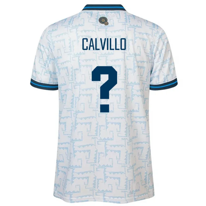 Danxen Mænd El Salvador Eric Calvillo #0 Hvid Udebane Spillertrøjer 24-26 Trøje T-Shirt