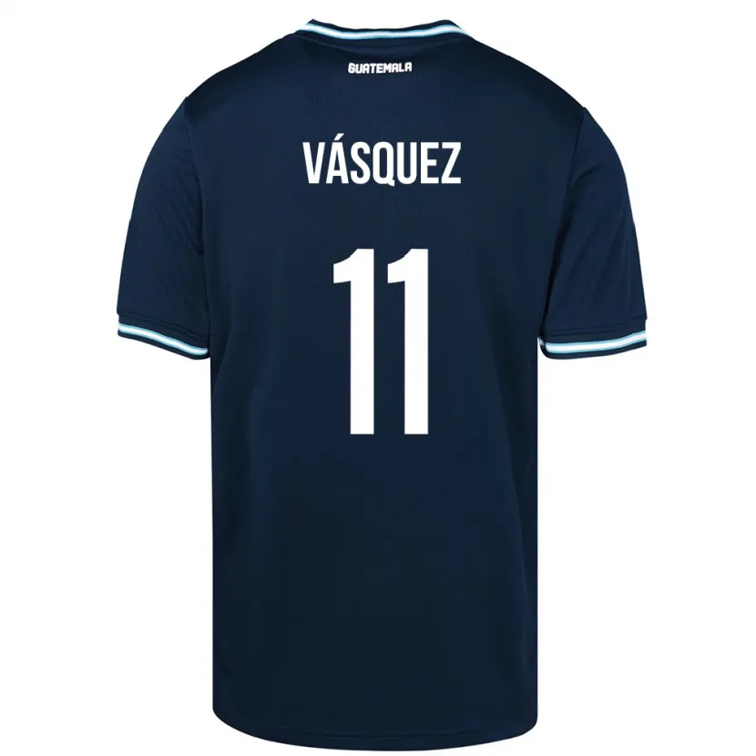 Danxen Mænd Guatemala Gabino Vásquez #11 Blå Udebane Spillertrøjer 24-26 Trøje T-Shirt