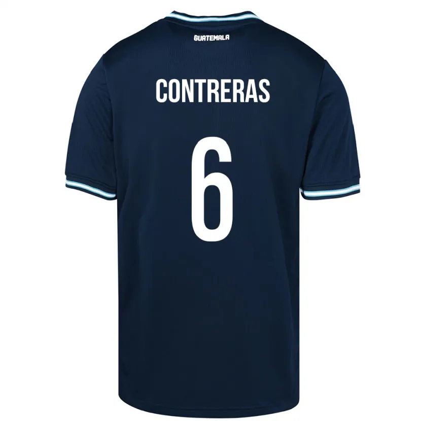 Danxen Mænd Guatemala María Contreras #6 Blå Udebane Spillertrøjer 24-26 Trøje T-Shirt