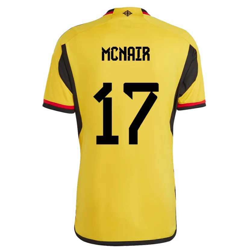 Danxen Mænd Nordirland Paddy Mcnair #17 Hvid Udebane Spillertrøjer 24-26 Trøje T-Shirt