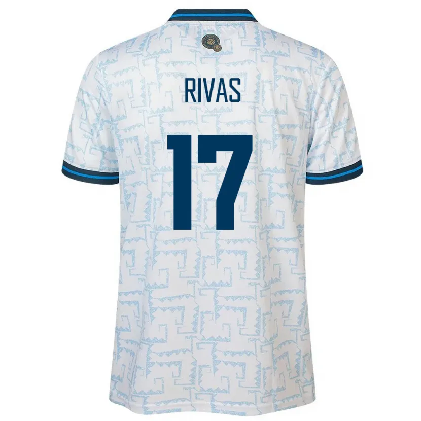 Danxen Kvinder El Salvador Eduardo Rivas #17 Hvid Udebane Spillertrøjer 24-26 Trøje T-Shirt