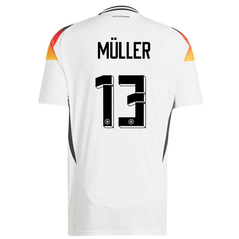 Danxen Børn Tyskland Thomas Muller #13 Hvid Hjemmebane Spillertrøjer 24-26 Trøje T-Shirt