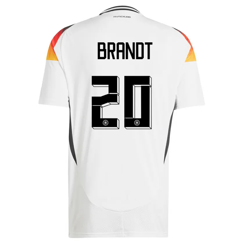 Danxen Børn Tyskland Julian Brandt #20 Hvid Hjemmebane Spillertrøjer 24-26 Trøje T-Shirt