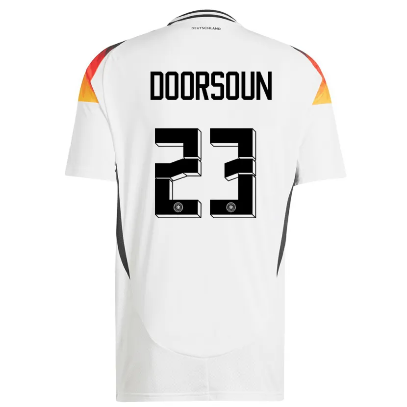 Danxen Børn Tyskland Sara Doorsoun #23 Hvid Hjemmebane Spillertrøjer 24-26 Trøje T-Shirt