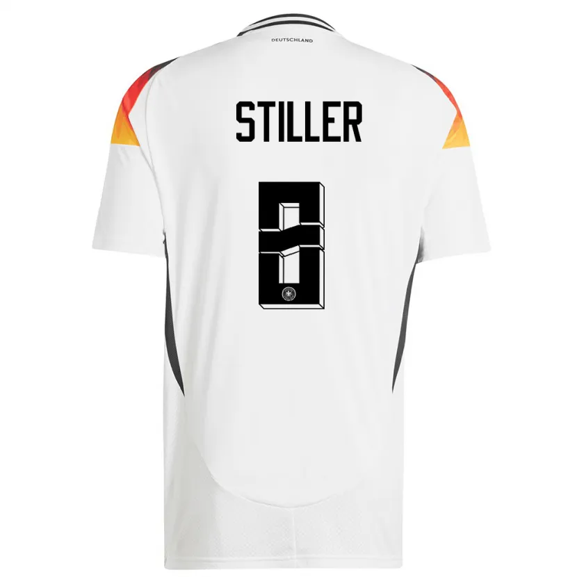 Danxen Børn Tyskland Angelo Stiller #8 Hvid Hjemmebane Spillertrøjer 24-26 Trøje T-Shirt