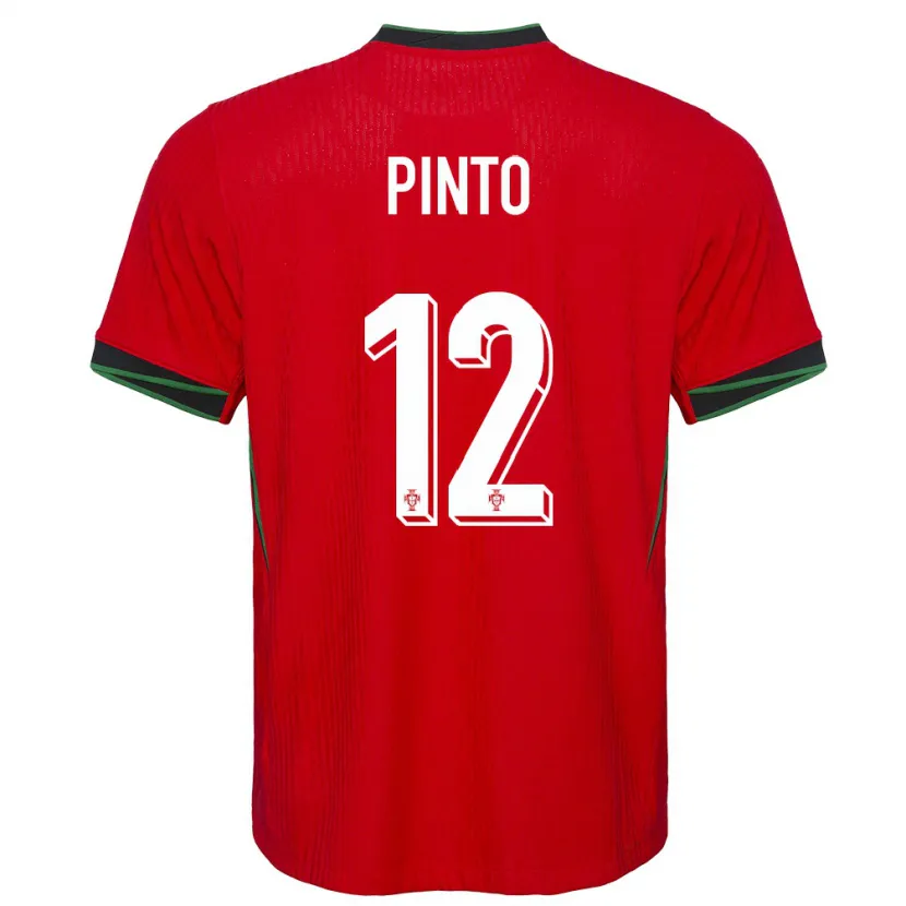 Danxen Børn Portugal Diogo Pinto #12 Rød Hjemmebane Spillertrøjer 24-26 Trøje T-Shirt