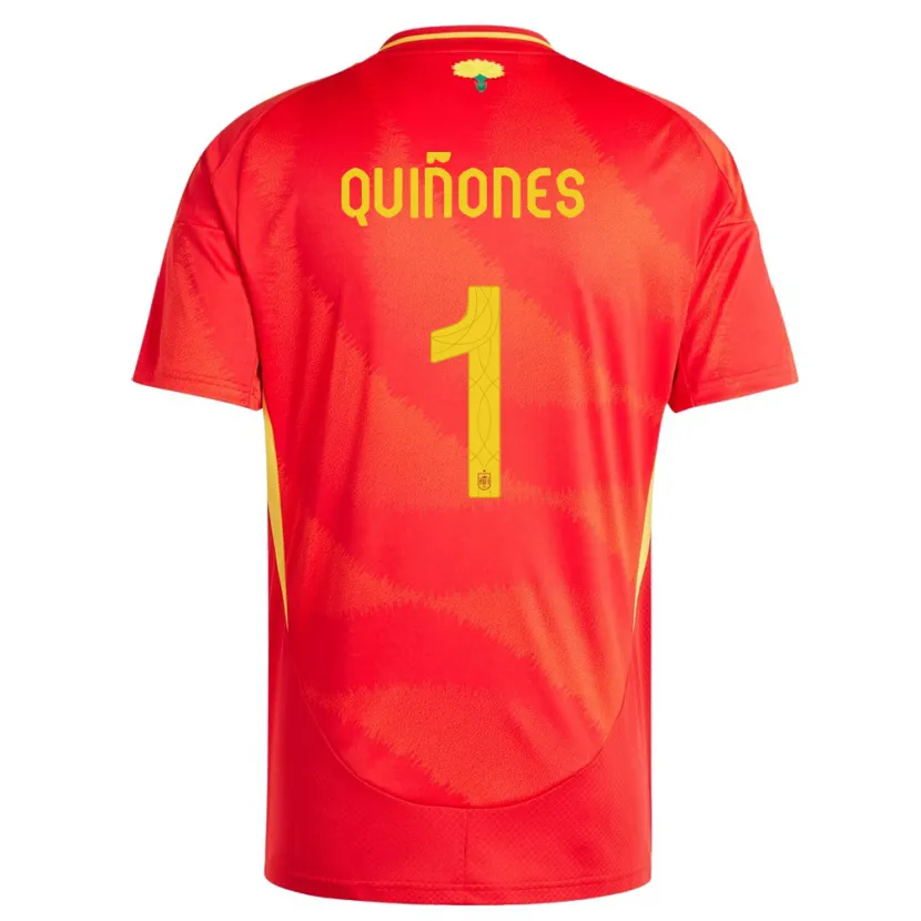 Danxen Børn Spanien Mariasun Quinones #1 Rød Hjemmebane Spillertrøjer 24-26 Trøje T-Shirt