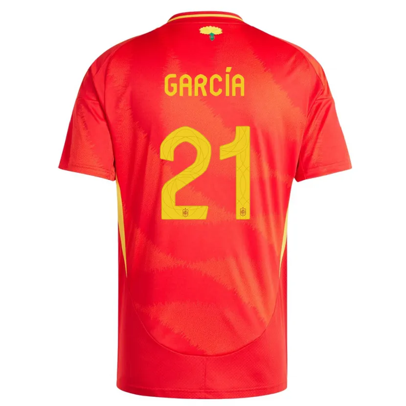 Danxen Børn Spanien Sheila Garcia #21 Rød Hjemmebane Spillertrøjer 24-26 Trøje T-Shirt