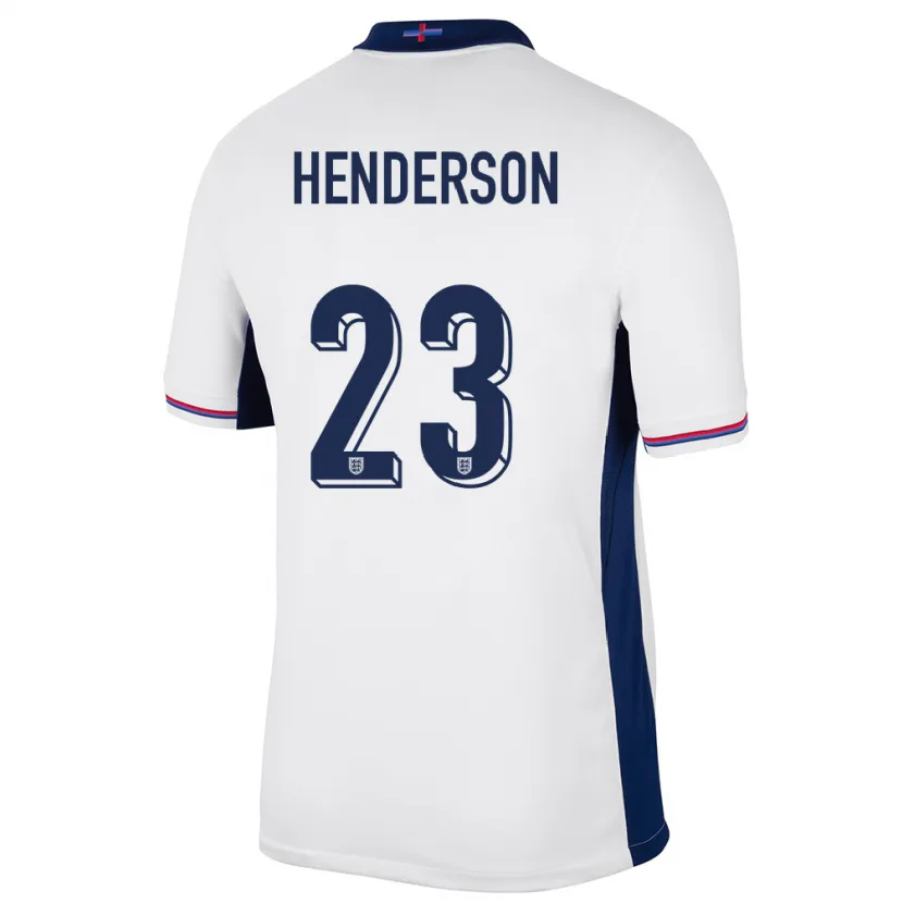 Danxen Børn England Dean Henderson #23 Hvid Hjemmebane Spillertrøjer 24-26 Trøje T-Shirt