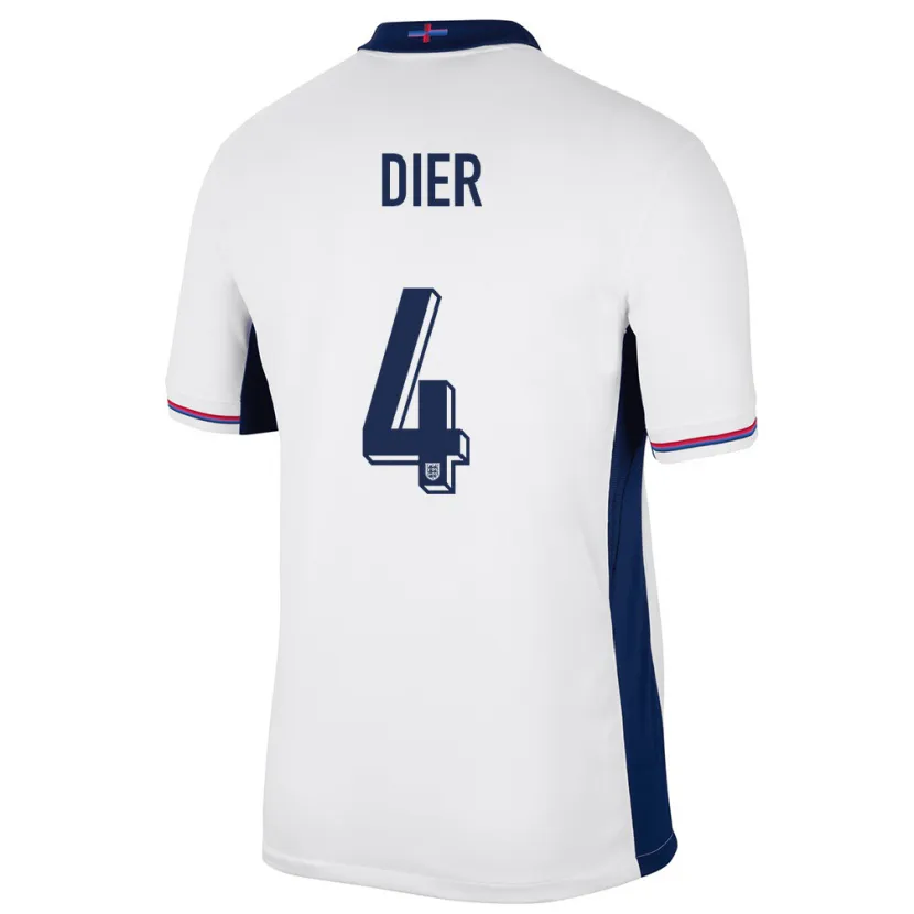 Danxen Børn England Eric Dier #4 Hvid Hjemmebane Spillertrøjer 24-26 Trøje T-Shirt