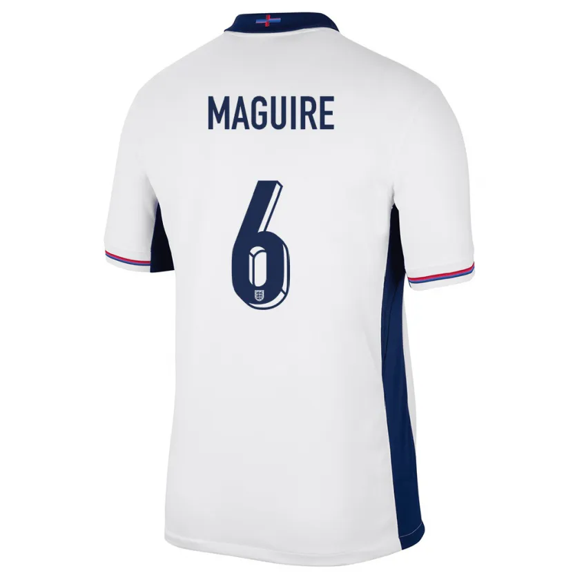 Danxen Børn England Harry Maguire #6 Hvid Hjemmebane Spillertrøjer 24-26 Trøje T-Shirt