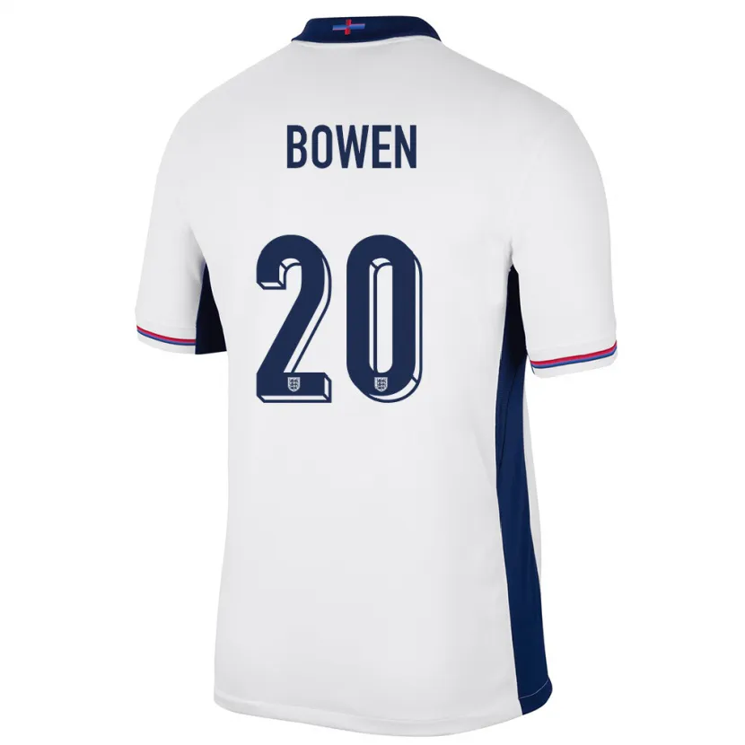 Danxen Børn England Jarrod Bowen #20 Hvid Hjemmebane Spillertrøjer 24-26 Trøje T-Shirt