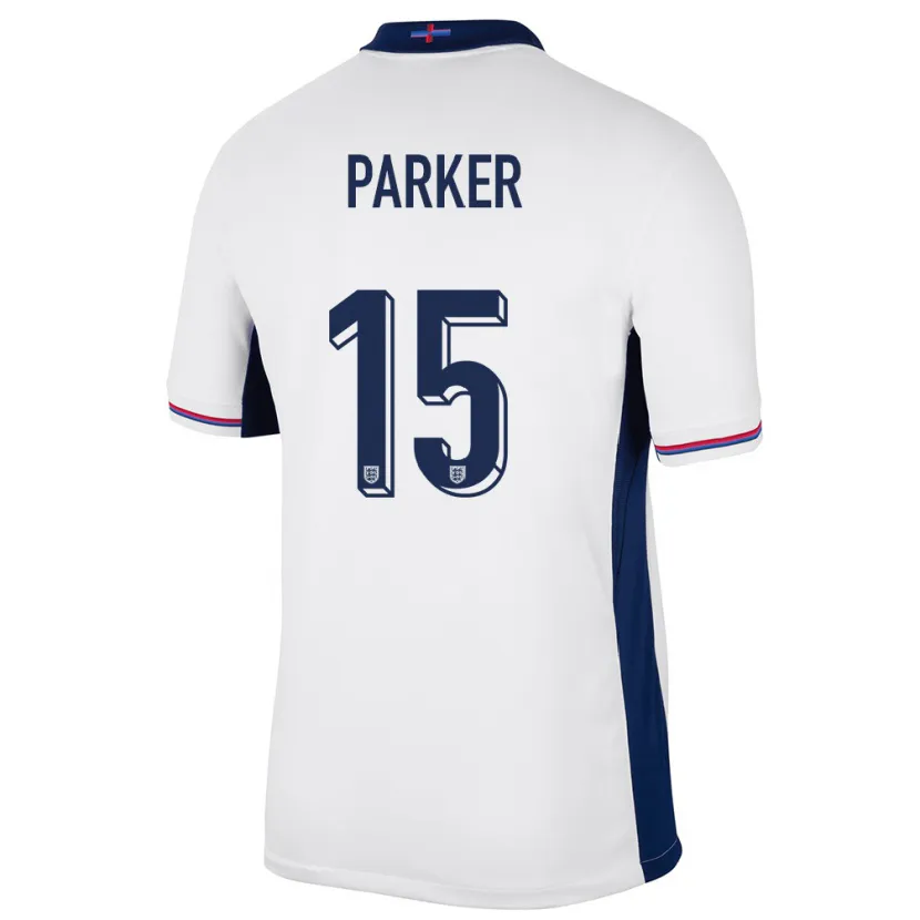 Danxen Børn England Lucy Parker #15 Hvid Hjemmebane Spillertrøjer 24-26 Trøje T-Shirt