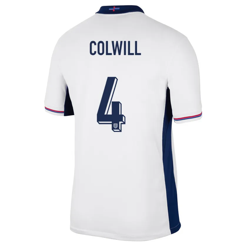 Danxen Børn England Levi Colwill #4 Hvid Hjemmebane Spillertrøjer 24-26 Trøje T-Shirt