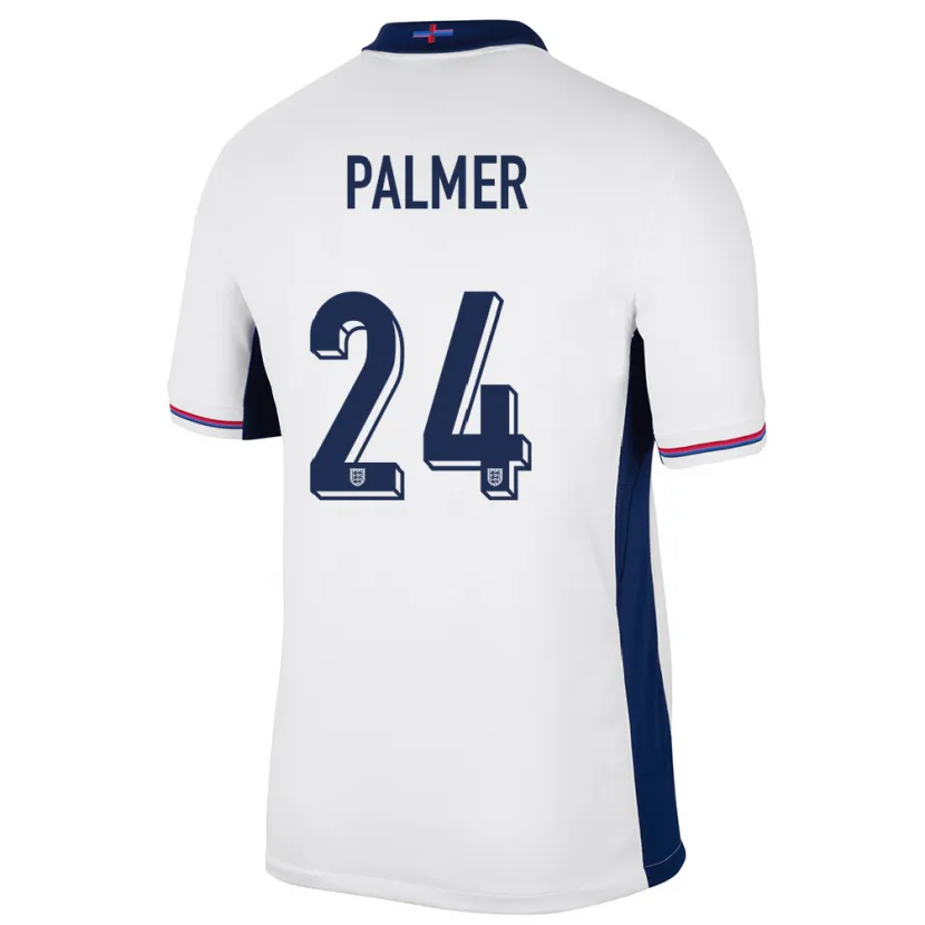 Danxen Børn England Cole Palmer #24 Hvid Hjemmebane Spillertrøjer 24-26 Trøje T-Shirt