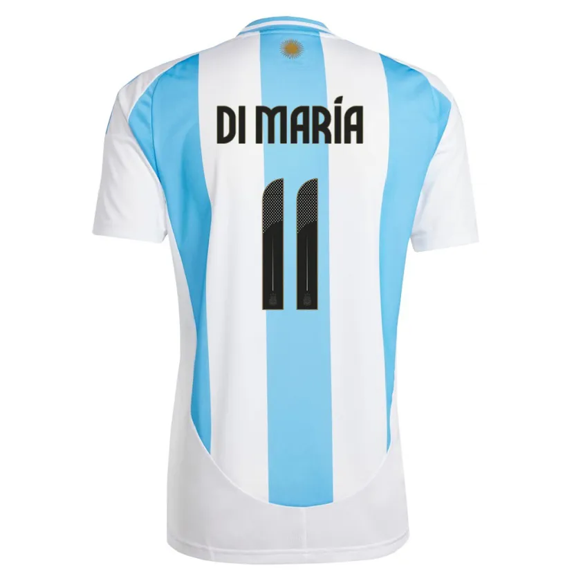 Danxen Børn Argentina Angel Di Maria #11 Hvid Blå Hjemmebane Spillertrøjer 24-26 Trøje T-Shirt