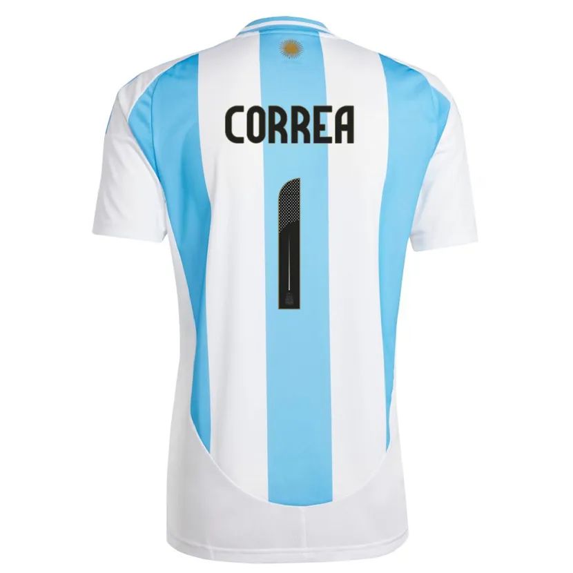 Danxen Børn Argentina Vanina Correa #1 Hvid Blå Hjemmebane Spillertrøjer 24-26 Trøje T-Shirt