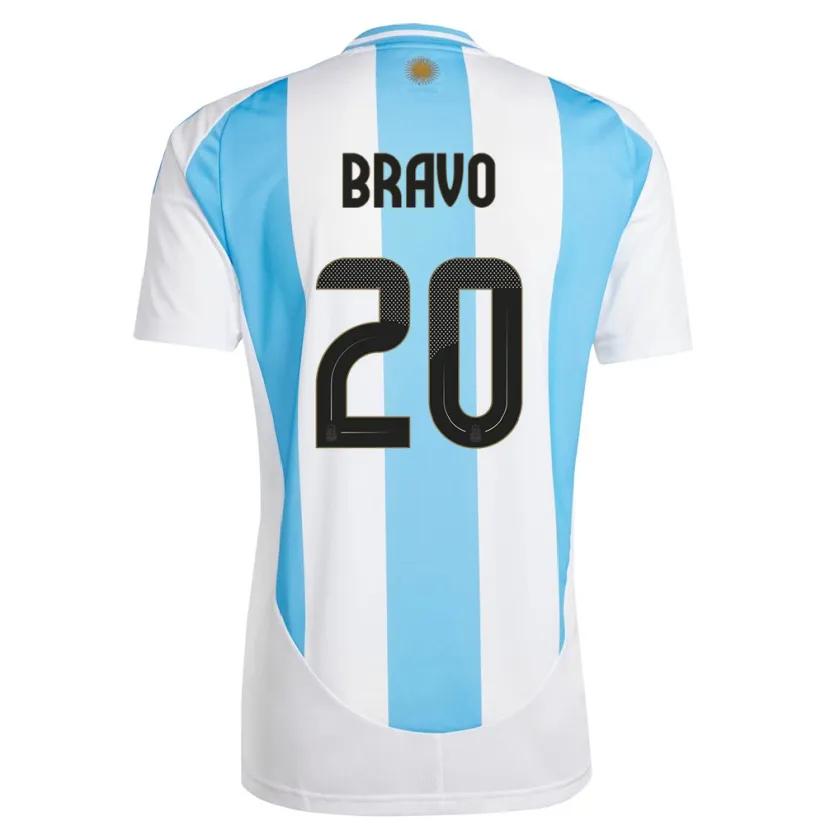 Danxen Børn Argentina Ruth Bravo #20 Hvid Blå Hjemmebane Spillertrøjer 24-26 Trøje T-Shirt